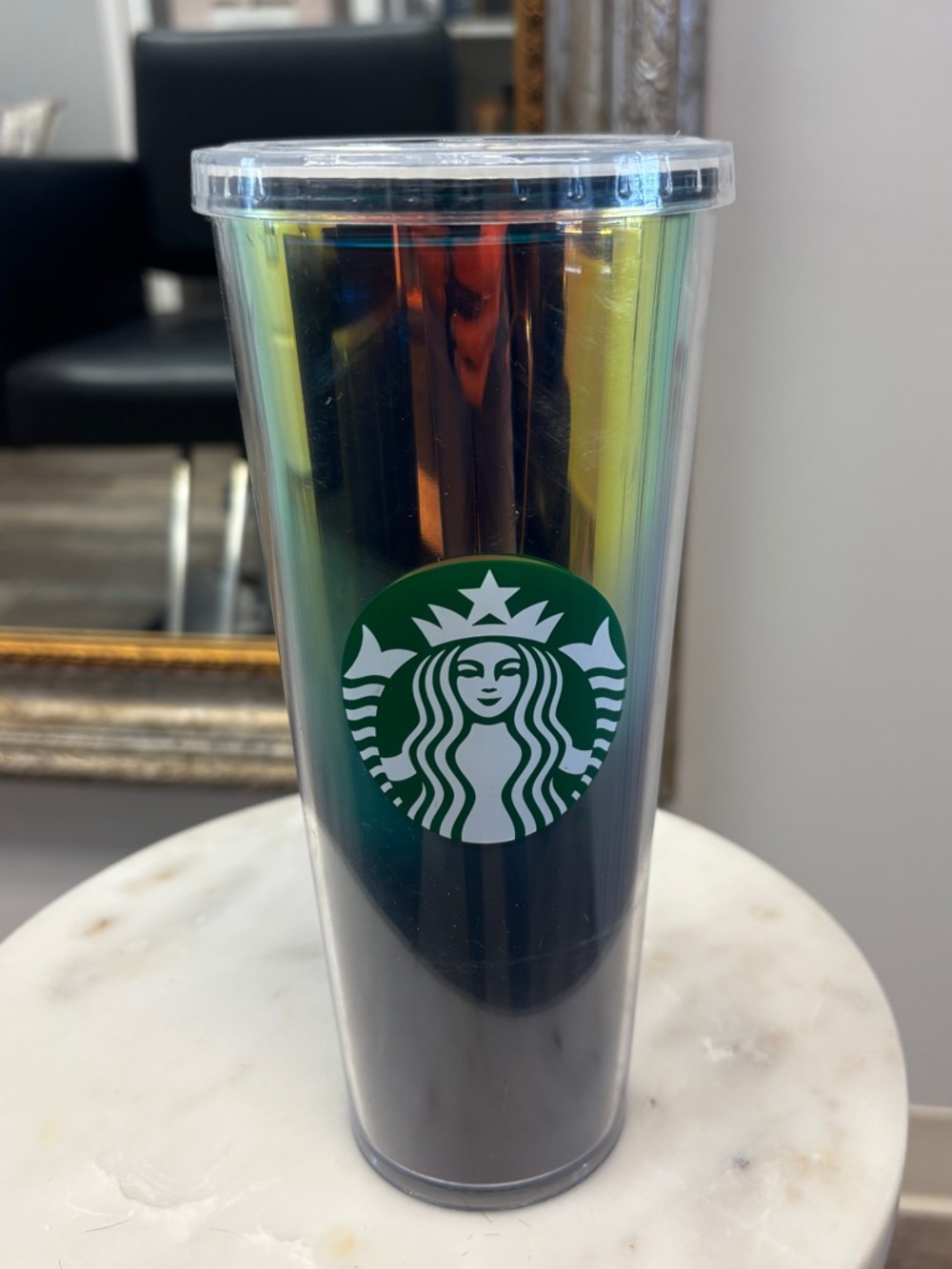 Starbucks Iridescent Tumbler with Green Logo